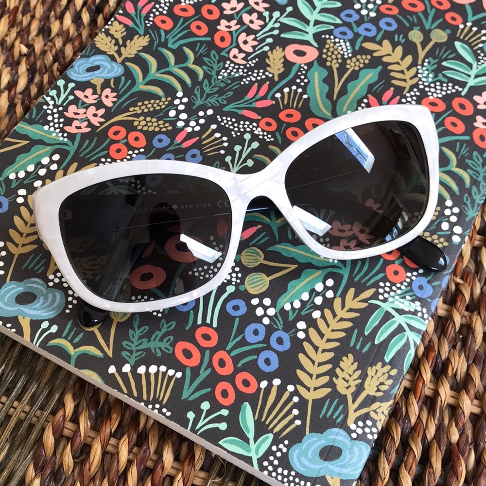 Kate Spade White & Black Sunglasses